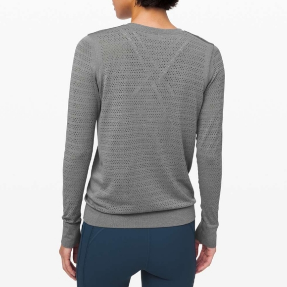 Lululemon Breeze By Long Sleeve *Squad Slate / White size 2 - Picture 3 of 9